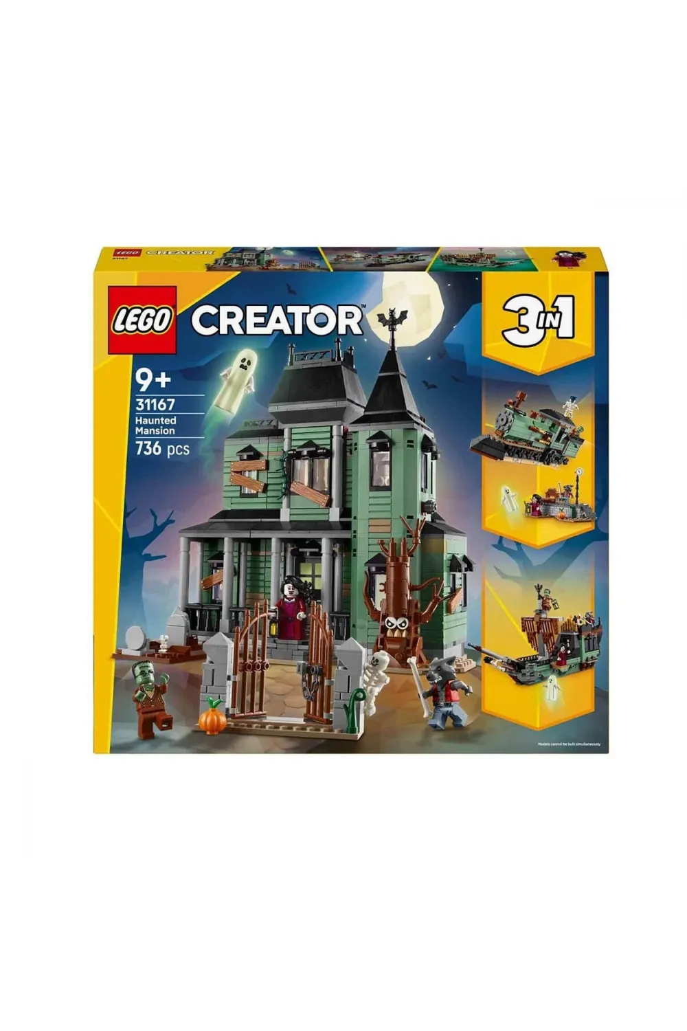 31167 Lego Creator 3in1 - Hayaletli Köşk 736 parça +9 yaş