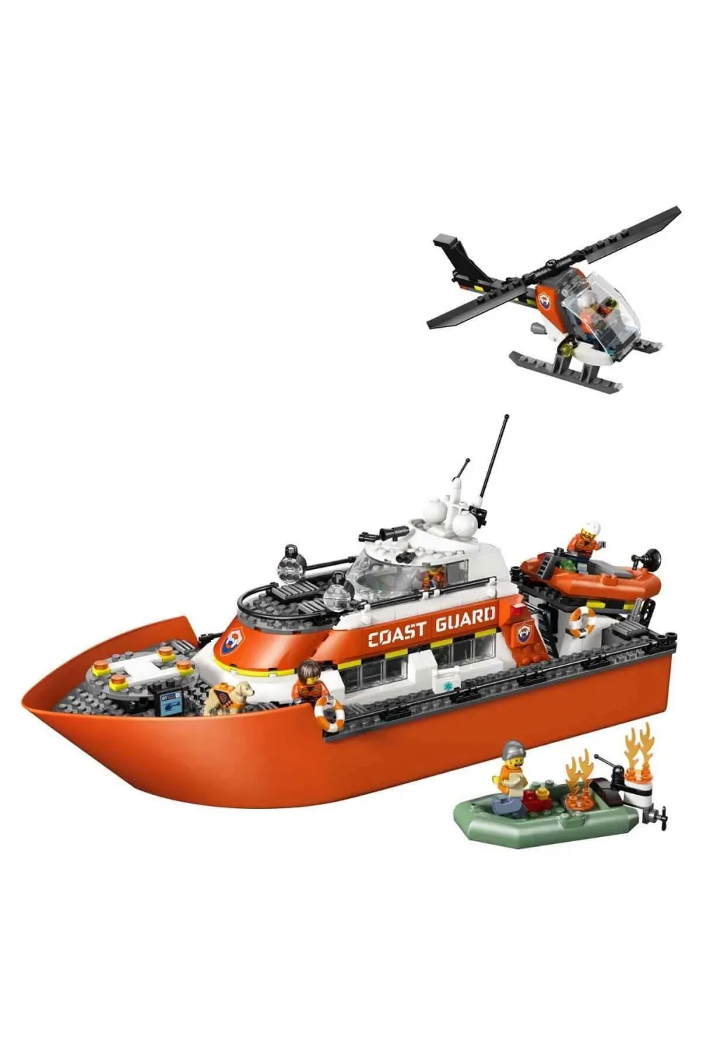 60504 Lego City Sahil Güvenlik Kurtarma Botu ve Helikopteri 742 parça +7 yaş