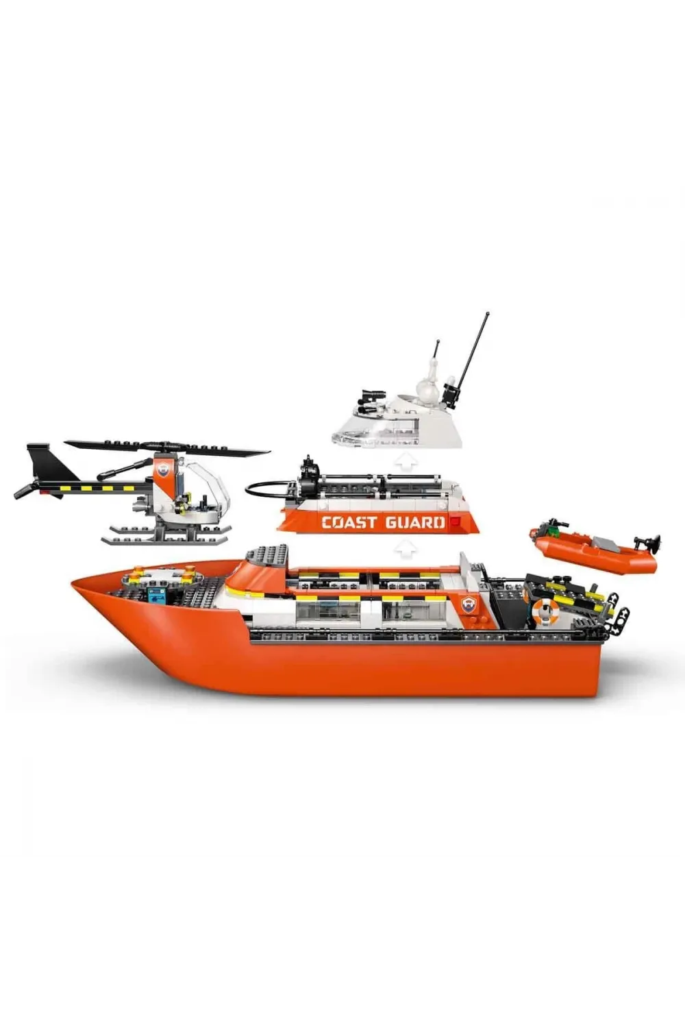 60504 Lego City Sahil Güvenlik Kurtarma Botu ve Helikopteri 742 parça +7 yaş