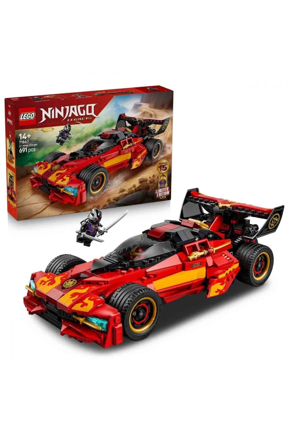 71867 Lego Ninjago X-1 Ninja Turbo Otomobili 15. Yıl Dönümü 691 parça +14 yaş