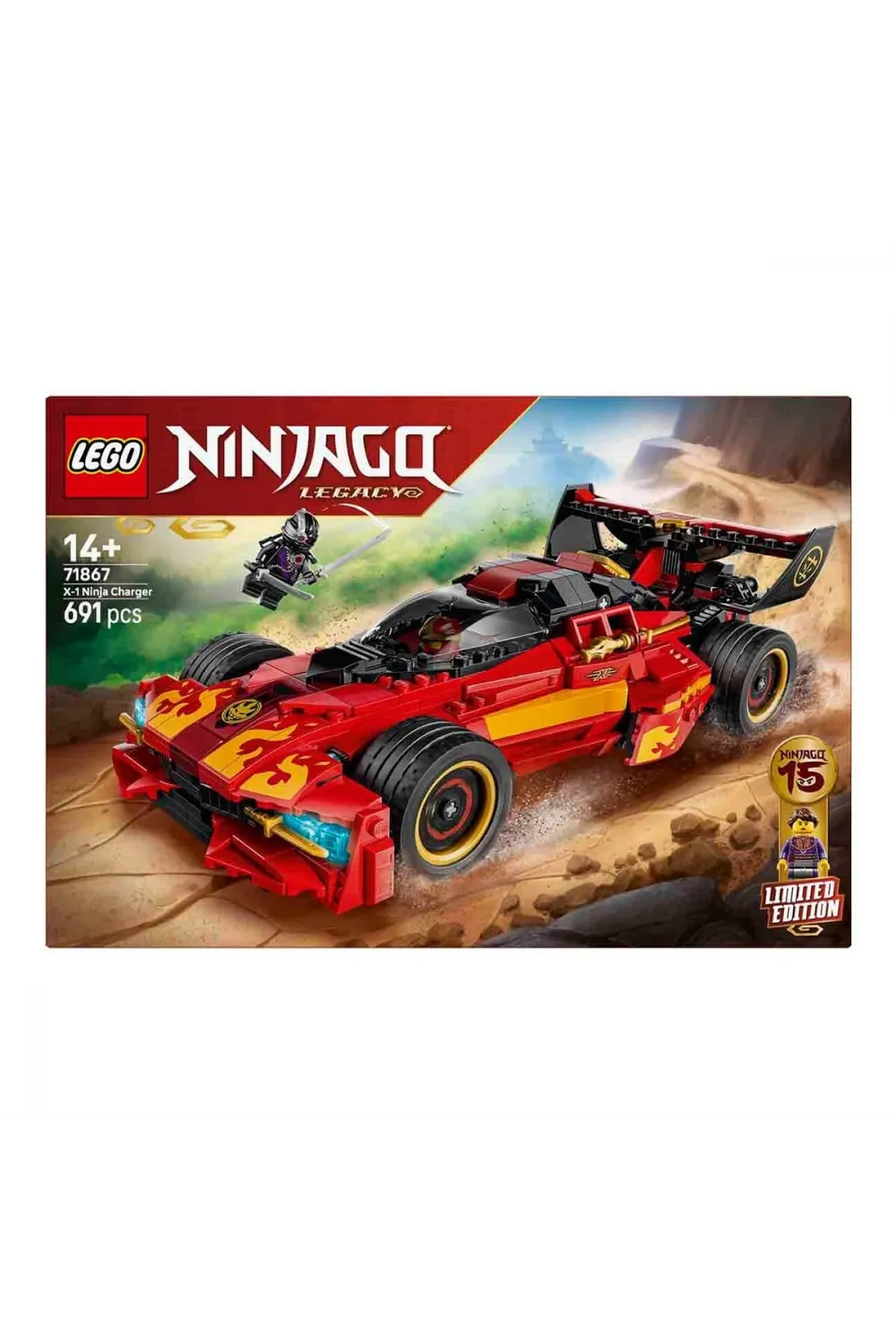 71867 Lego Ninjago X-1 Ninja Turbo Otomobili 15. Yıl Dönümü 691 parça +14 yaş