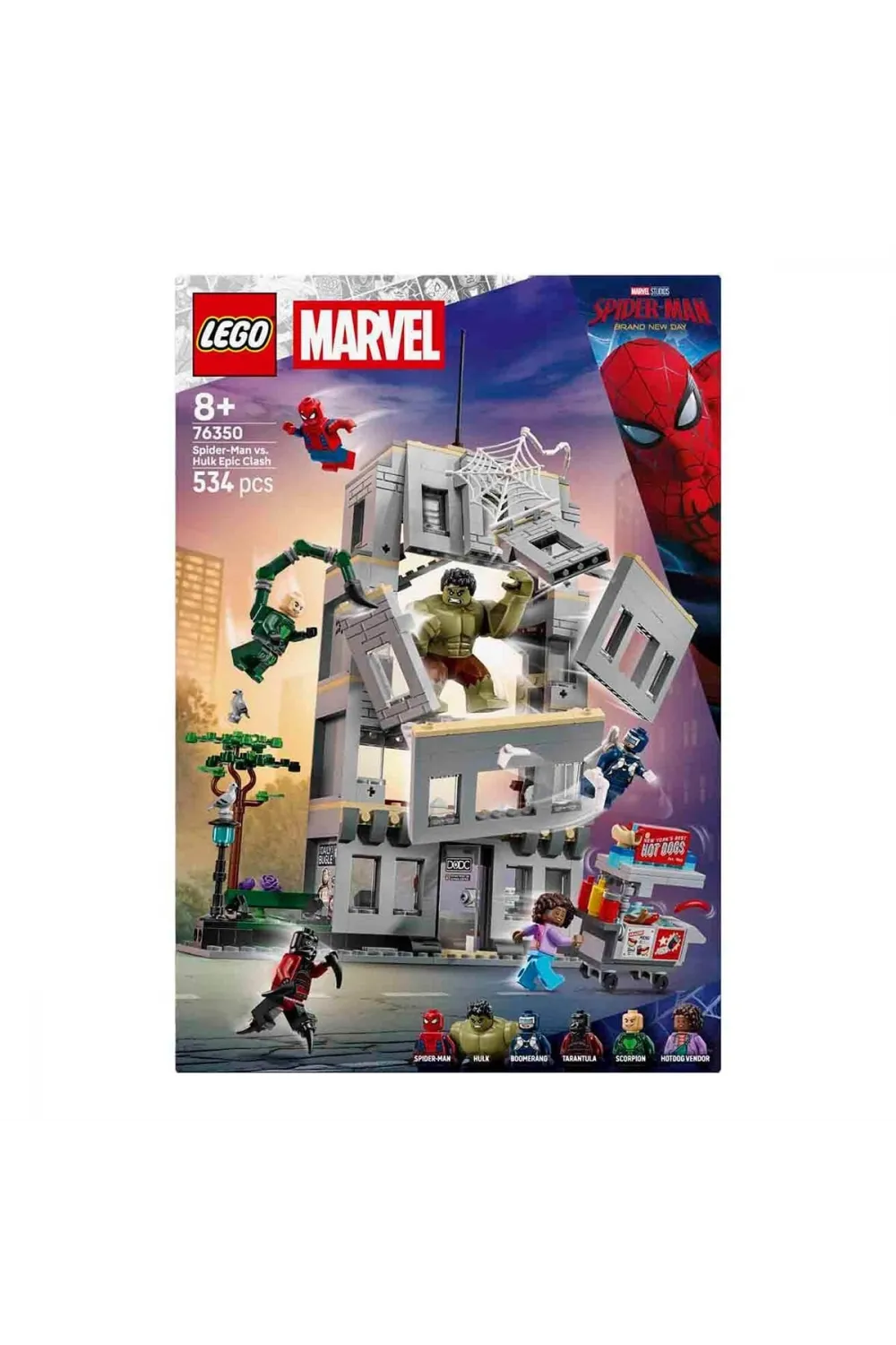 76350 Lego Marvel Spider-Man ve Hulkın Destansı Çarpışması 534 parça +8 yaş