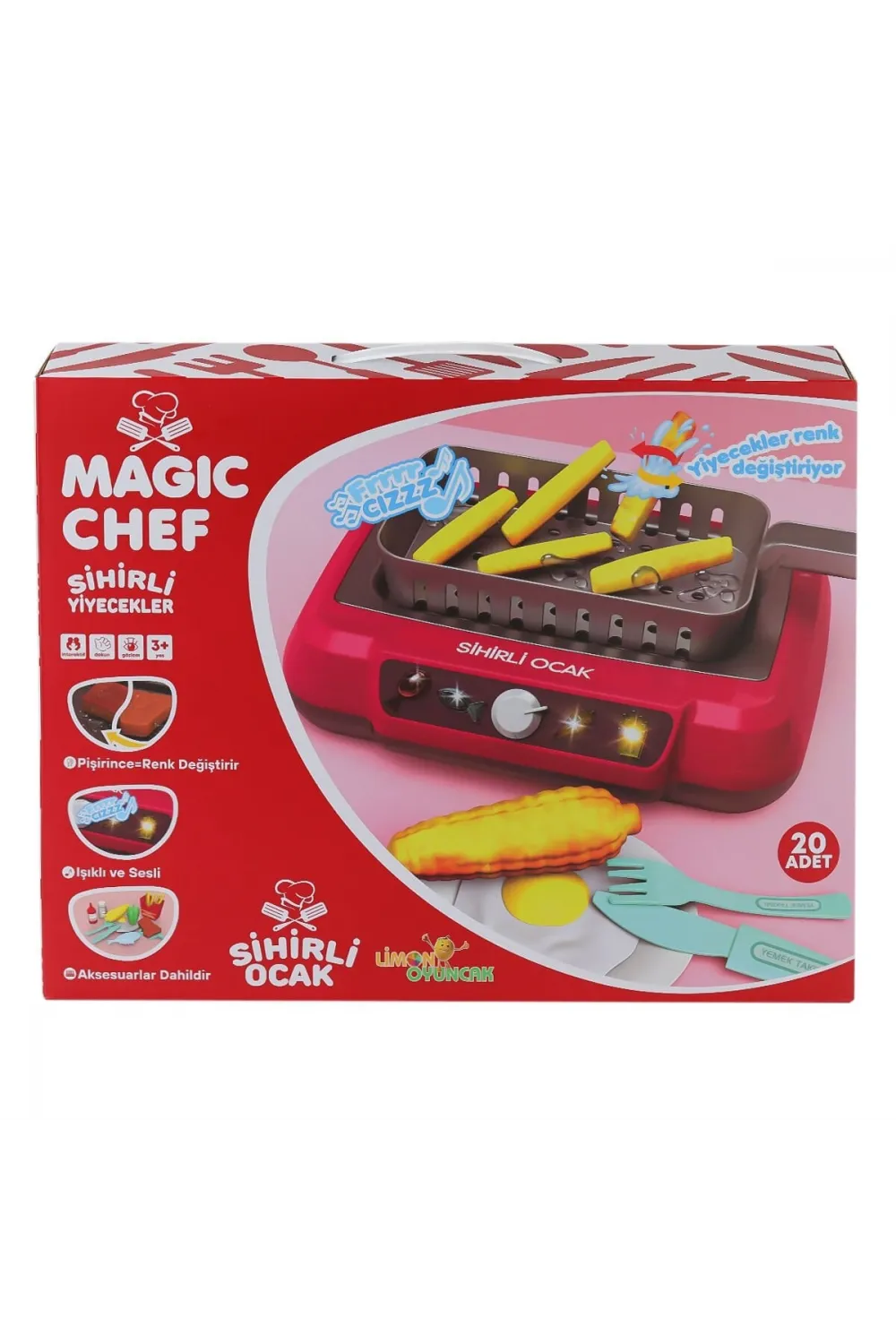 2A550 Magic Chef Barbekü Ocak Seti -Limon Oyuncak