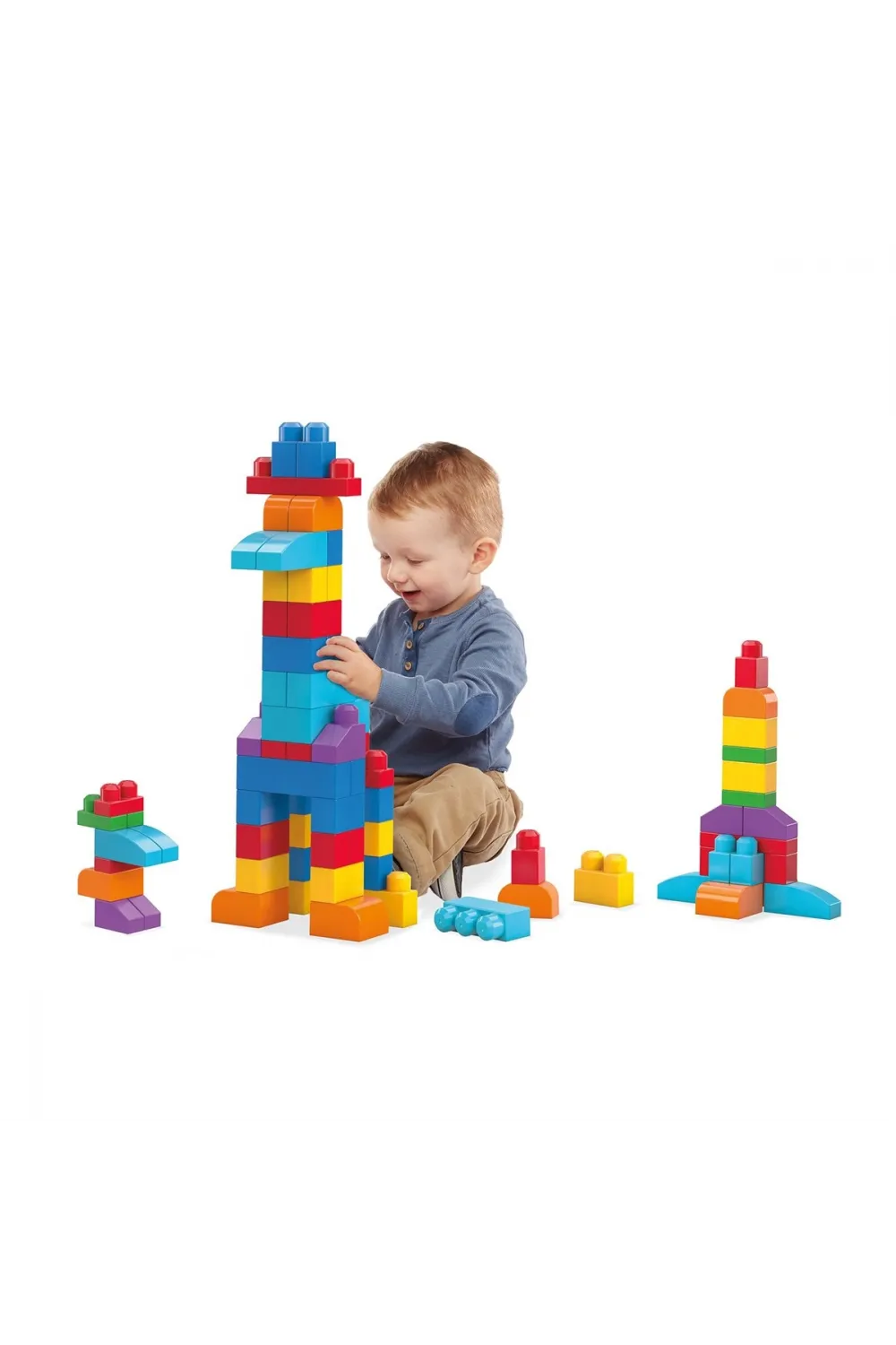 CYP67 MEGA BLOKS® 60 parçalı Blok Torbaları 2 asorti - Mavi - Pembe +1 yaş
