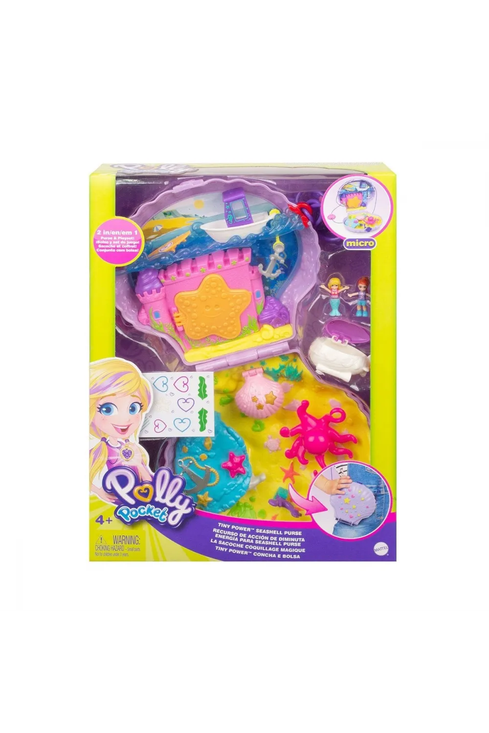 GKJ63 Polly Pocket Çanta Olabilen Micro Oyun Setleri / +4 yaş