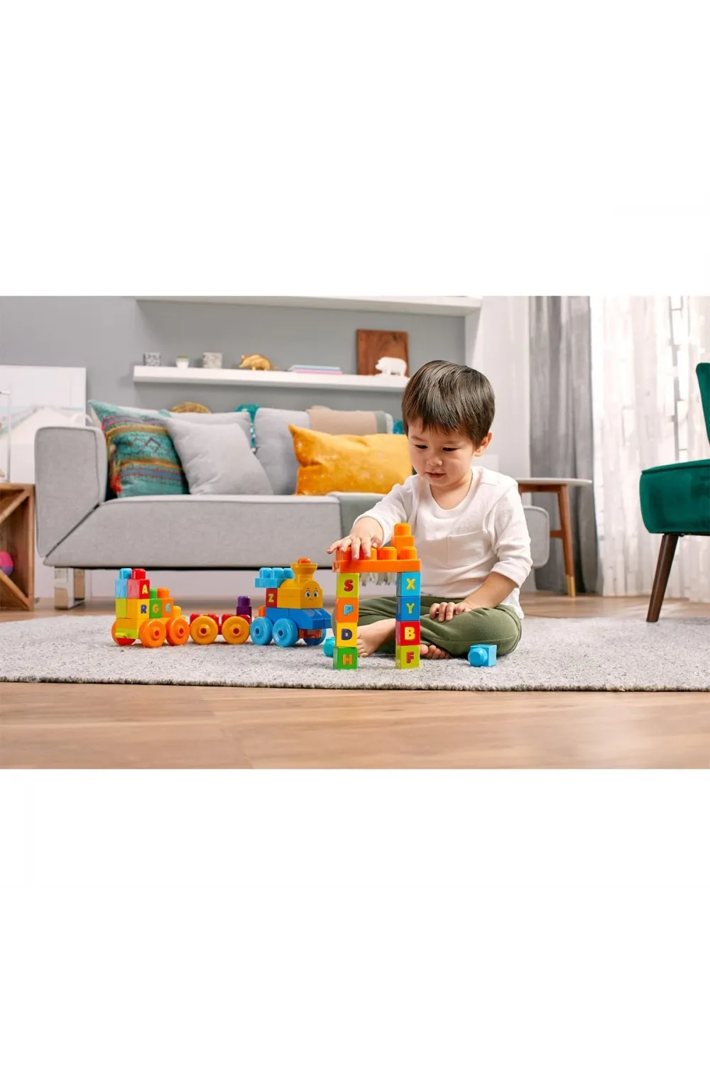 FWK22 MEGA BLOKS® Müzikli Alfabe Treni 50 parça +1 yaş