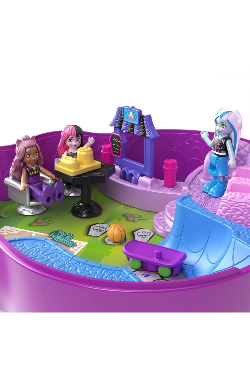 HVV58 Polly Pocket - Monster High Temalı Kompakt Oyun Seti