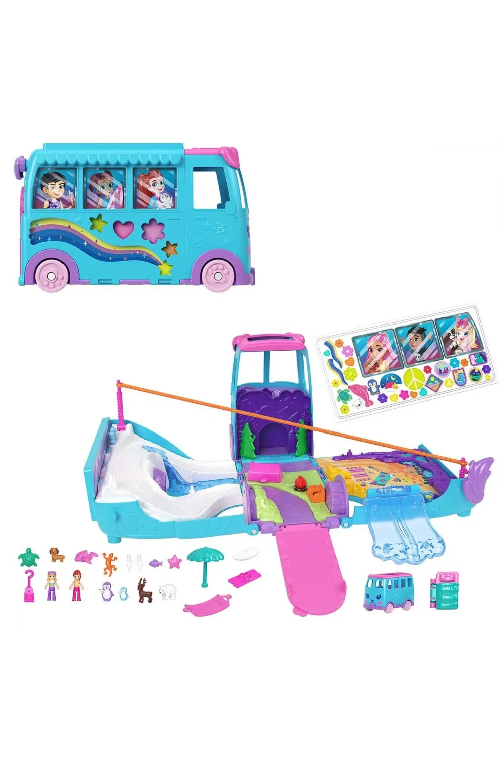JCC22 Polly Pocket Hayvancıkların Karavan Macerası Oyun Seti