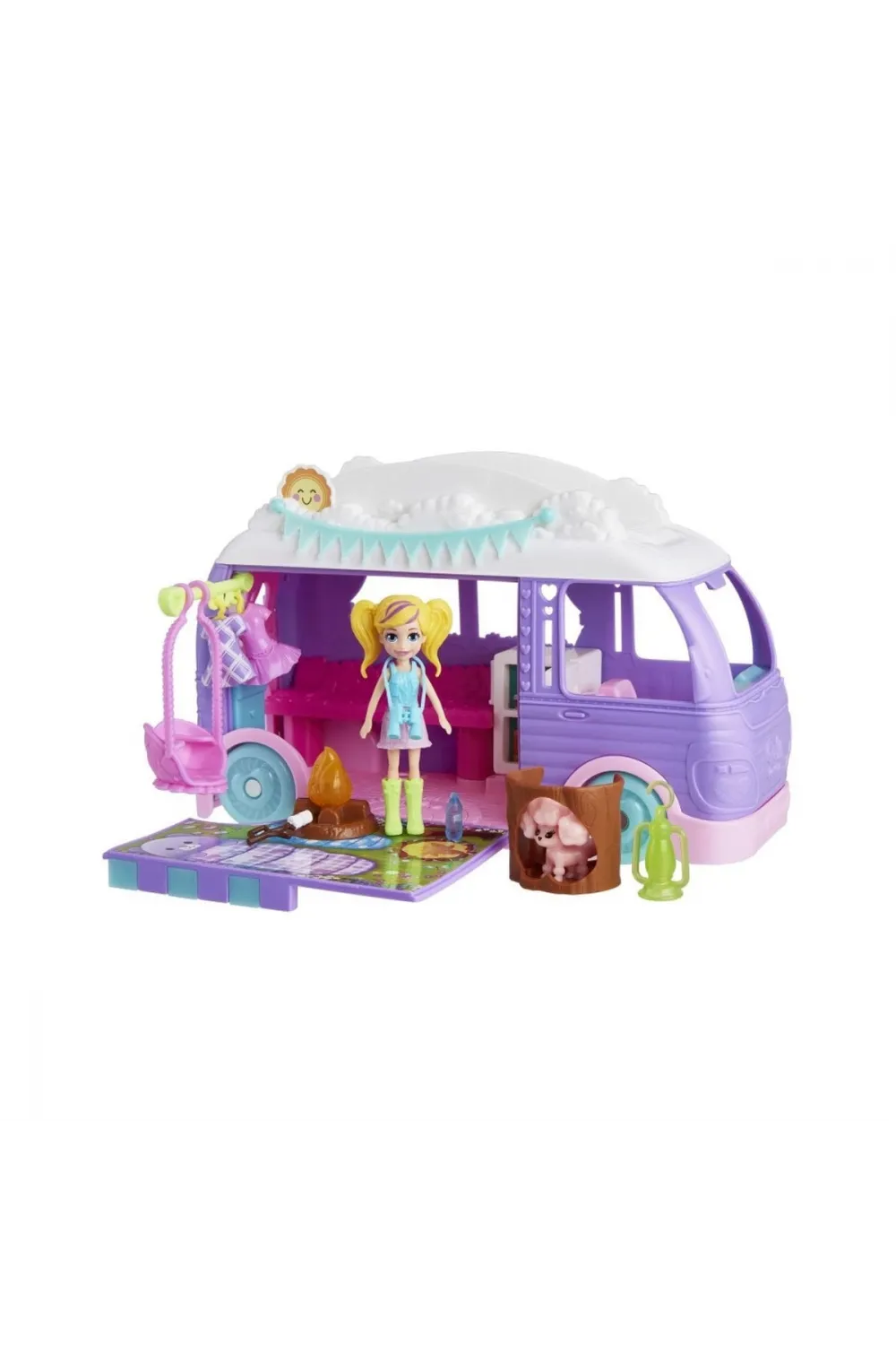 JCC32 Polly Pocket Eğlenceli Karavan Oyun Seti