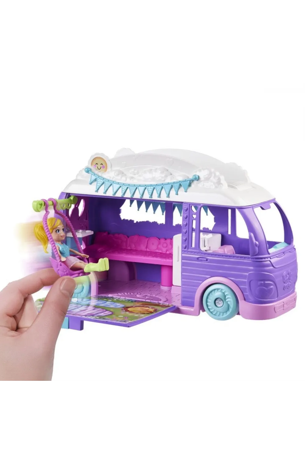 JCC32 Polly Pocket Eğlenceli Karavan Oyun Seti