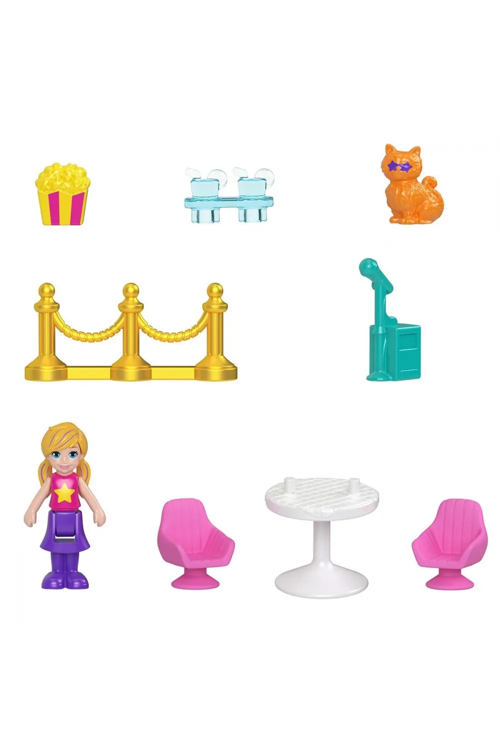 JFV01 Polly Pocket Kedicik Sineması Mini Oyun Seti