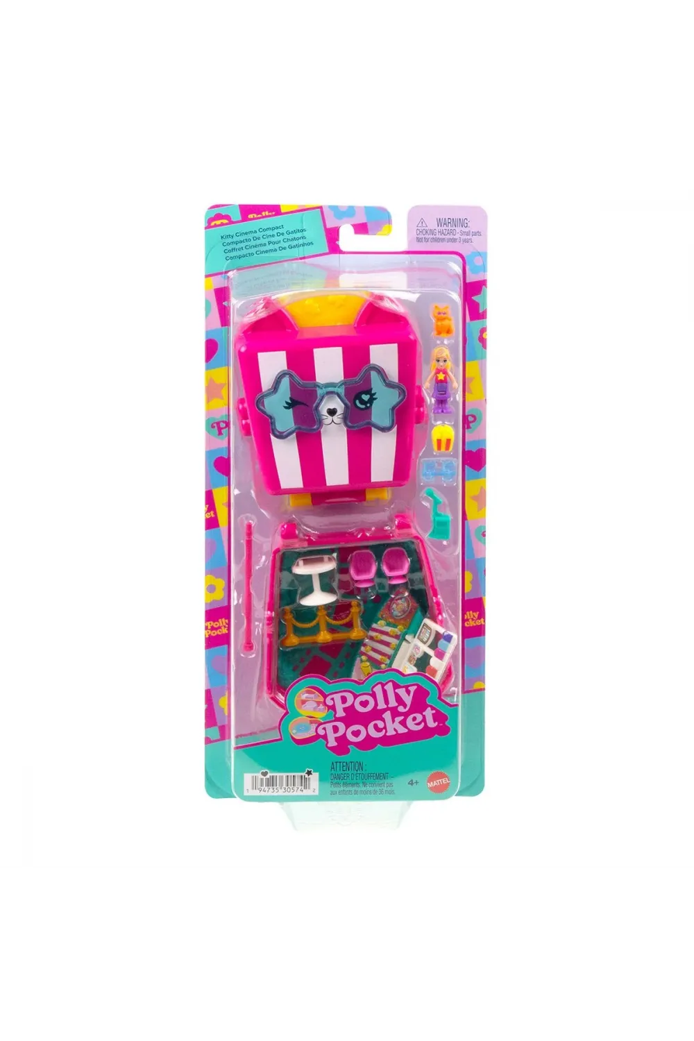 JFV01 Polly Pocket Kedicik Sineması Mini Oyun Seti