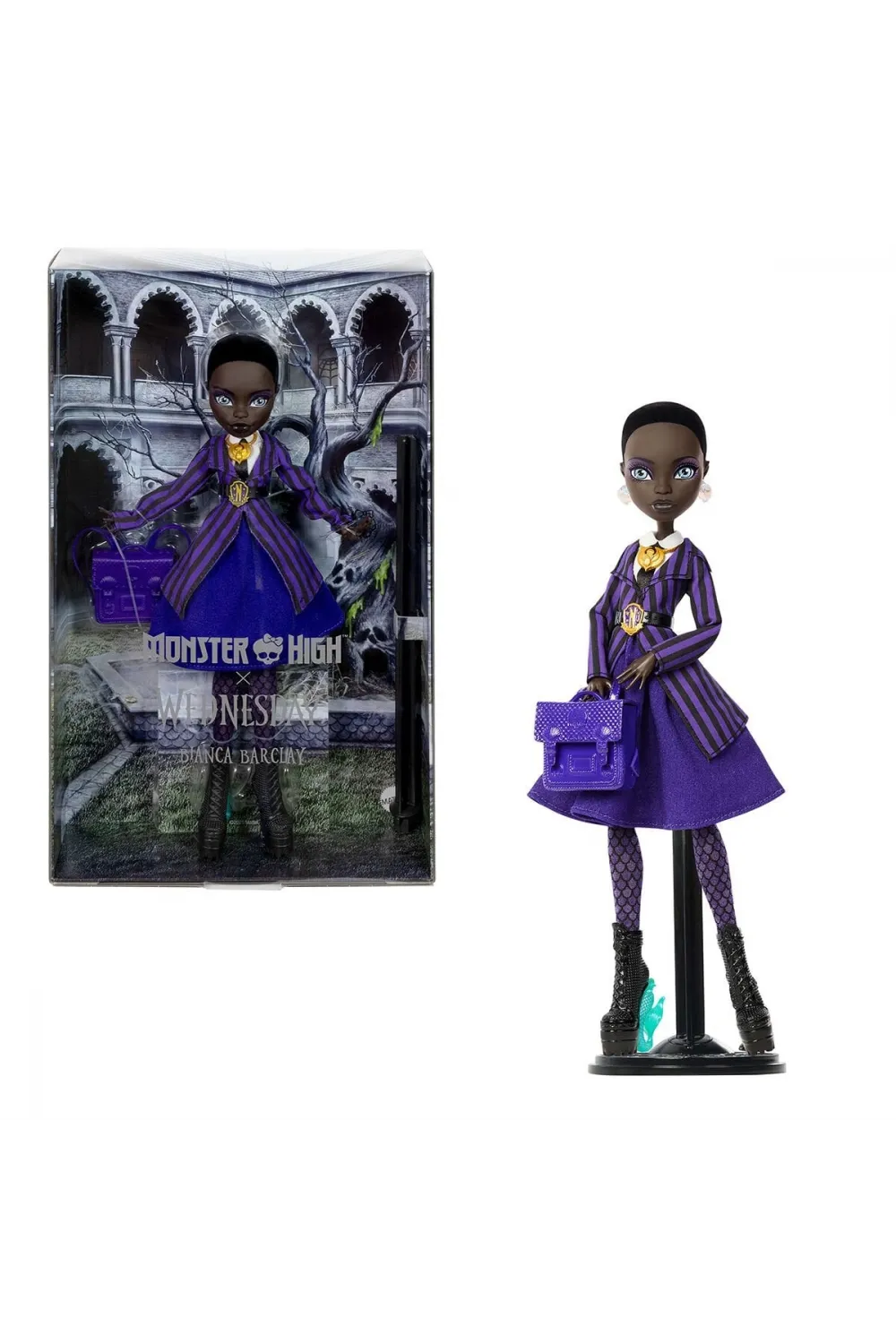 JDR71 Monster High Koleksiyon - Wednesday Bianca Bebek