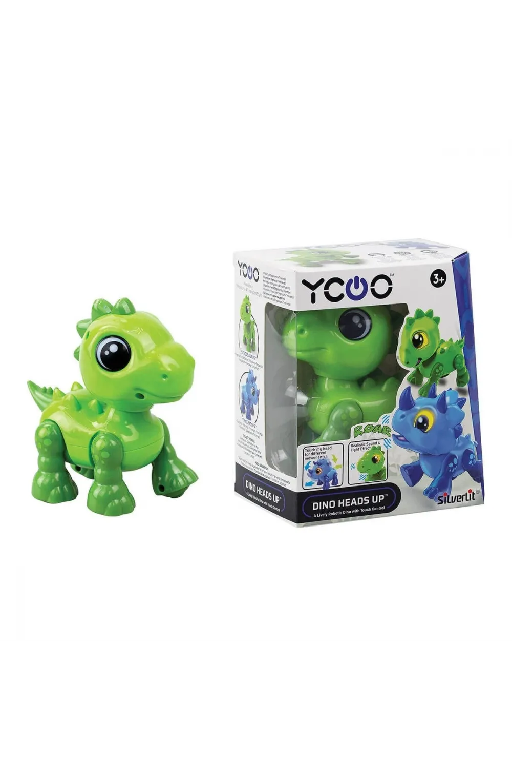 SIL 88592 Silverlit Sesli ve Işıklı Elektronik Robot Dino Heads Up -Necotoys