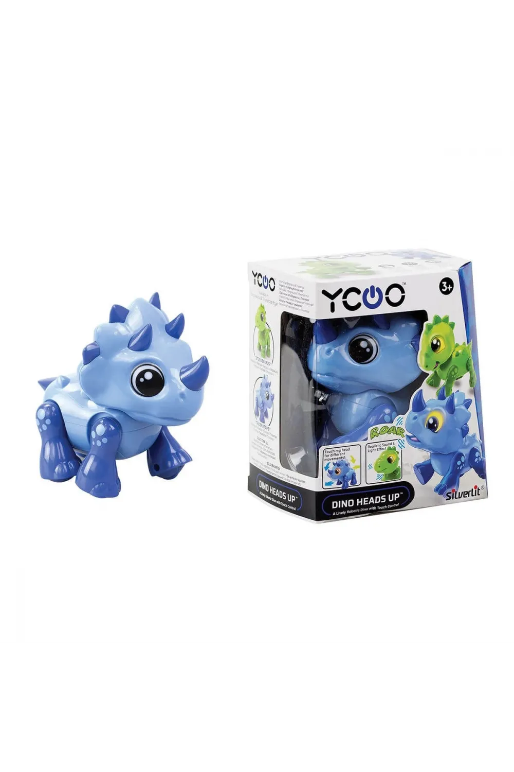 SIL 88592 Silverlit Sesli ve Işıklı Elektronik Robot Dino Heads Up -Necotoys