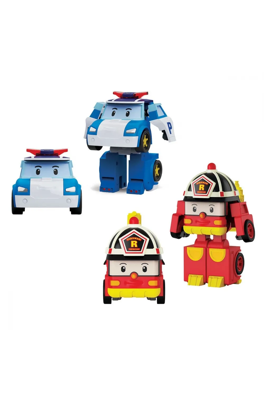 POLI MRT-674 Robocar Poli Mini Transforming Kasabanın Kurtarma Araçları 4lü Set