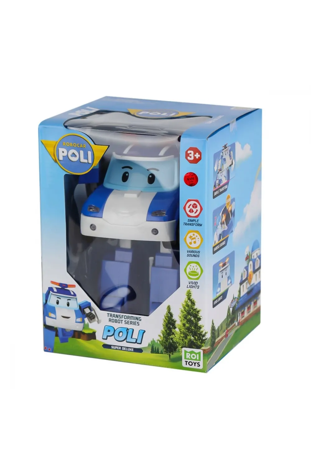 POLI MRT-685 Sesli ve Işıklı Robocar Poli Büyük Transforming Robot Poli