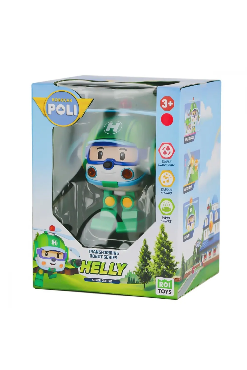 POLI MRT-688 Sesli ve Işıklı Robocar Poli Büyük Transforming Robot Helly -Necotoys