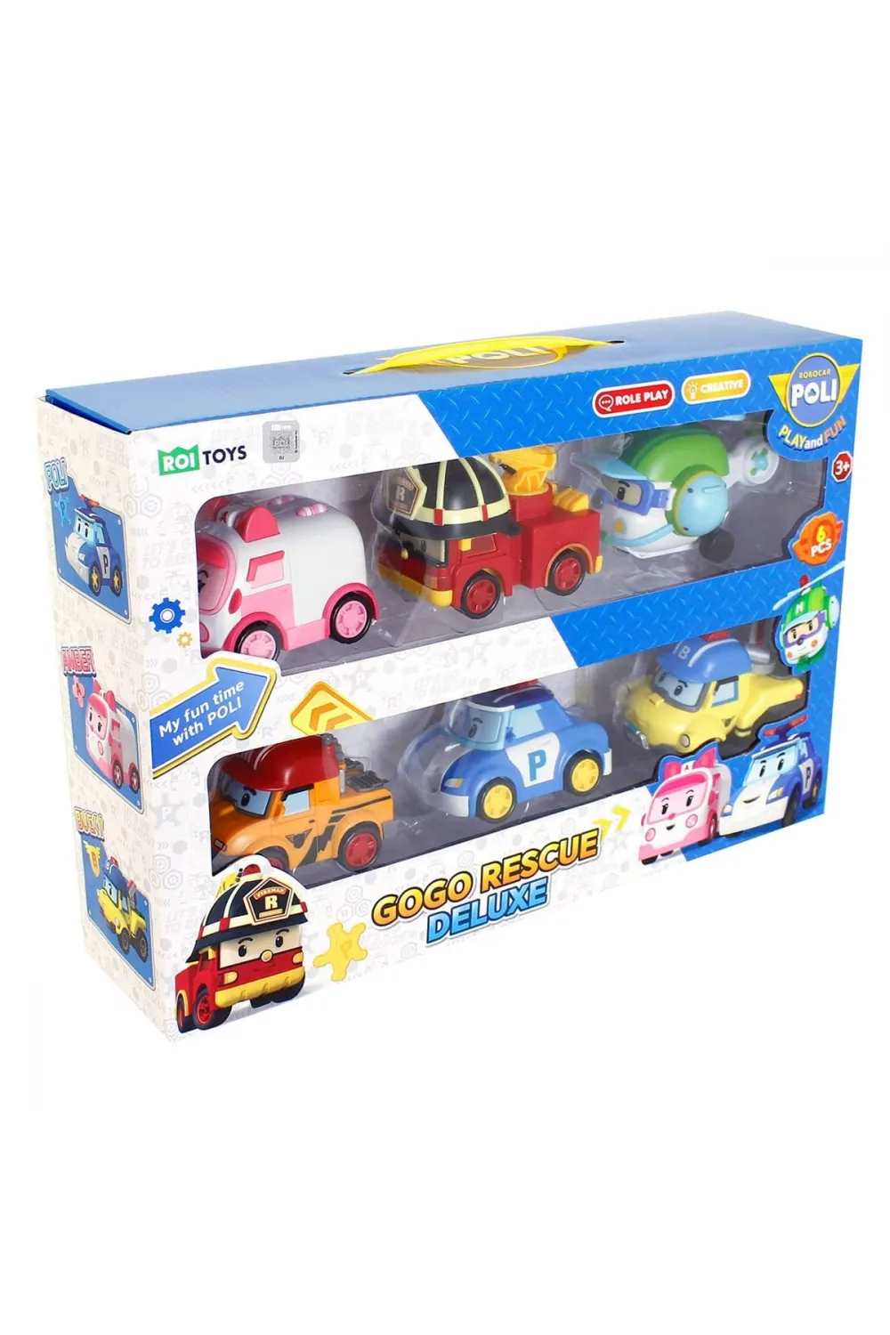 POLI ZR-914 Robocar Poli Gogo Rescue Deluxe 6 Lı Set -