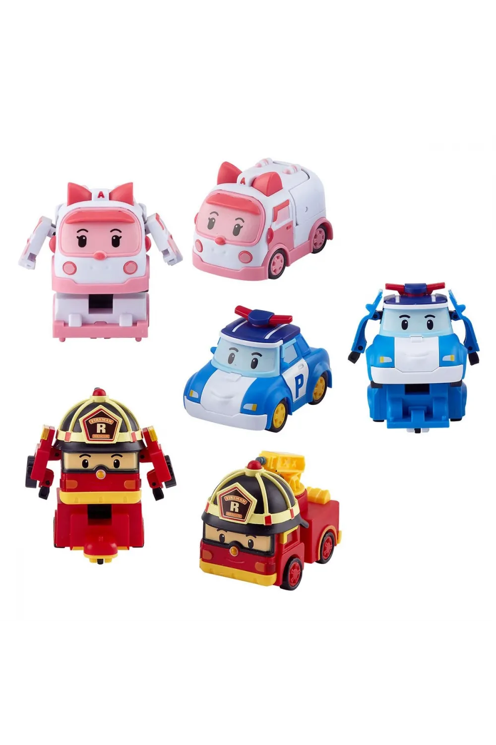 POLI ZR-915 Robocar Poli Quick Transforming Mini Rescue Deluxe Set