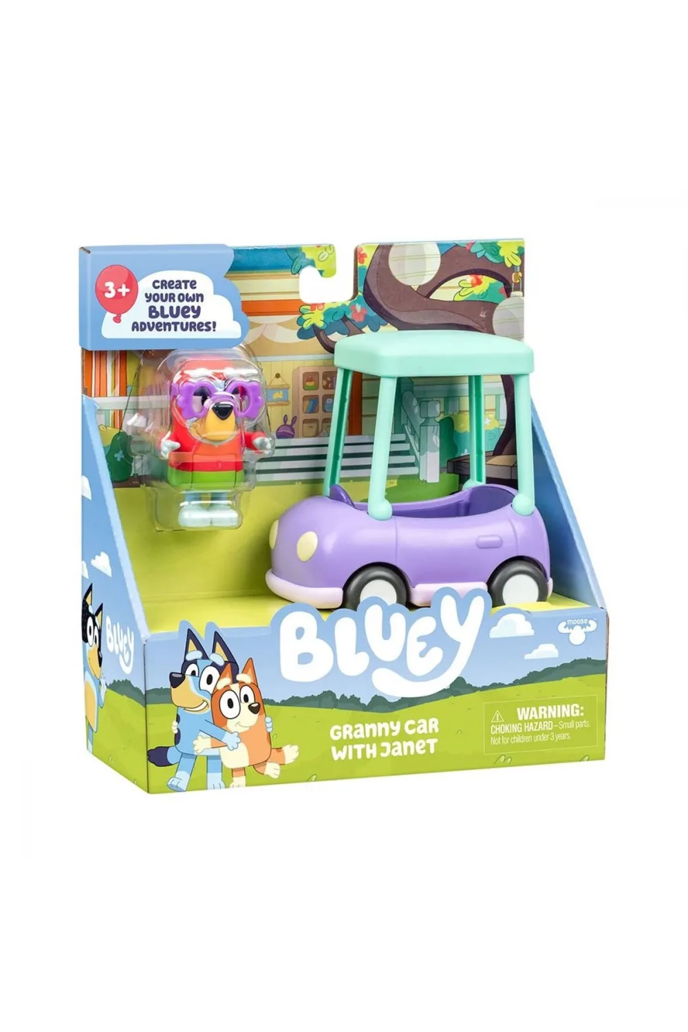 BLUEY 18924 Bluey Büyükannenin Arabası ve Janet Figürü