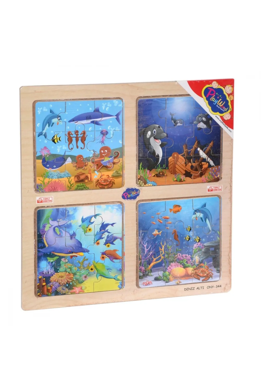 ONY-343/344/345/346 Ahşap Eğitici 4lü Puzzle -Onyıl