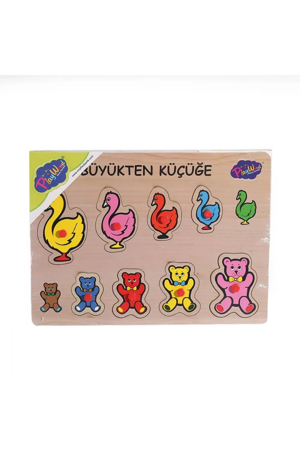 131-132 ONY Ahşap Tutmalı Puzzle Büyükten Küçüğe -Onyıl