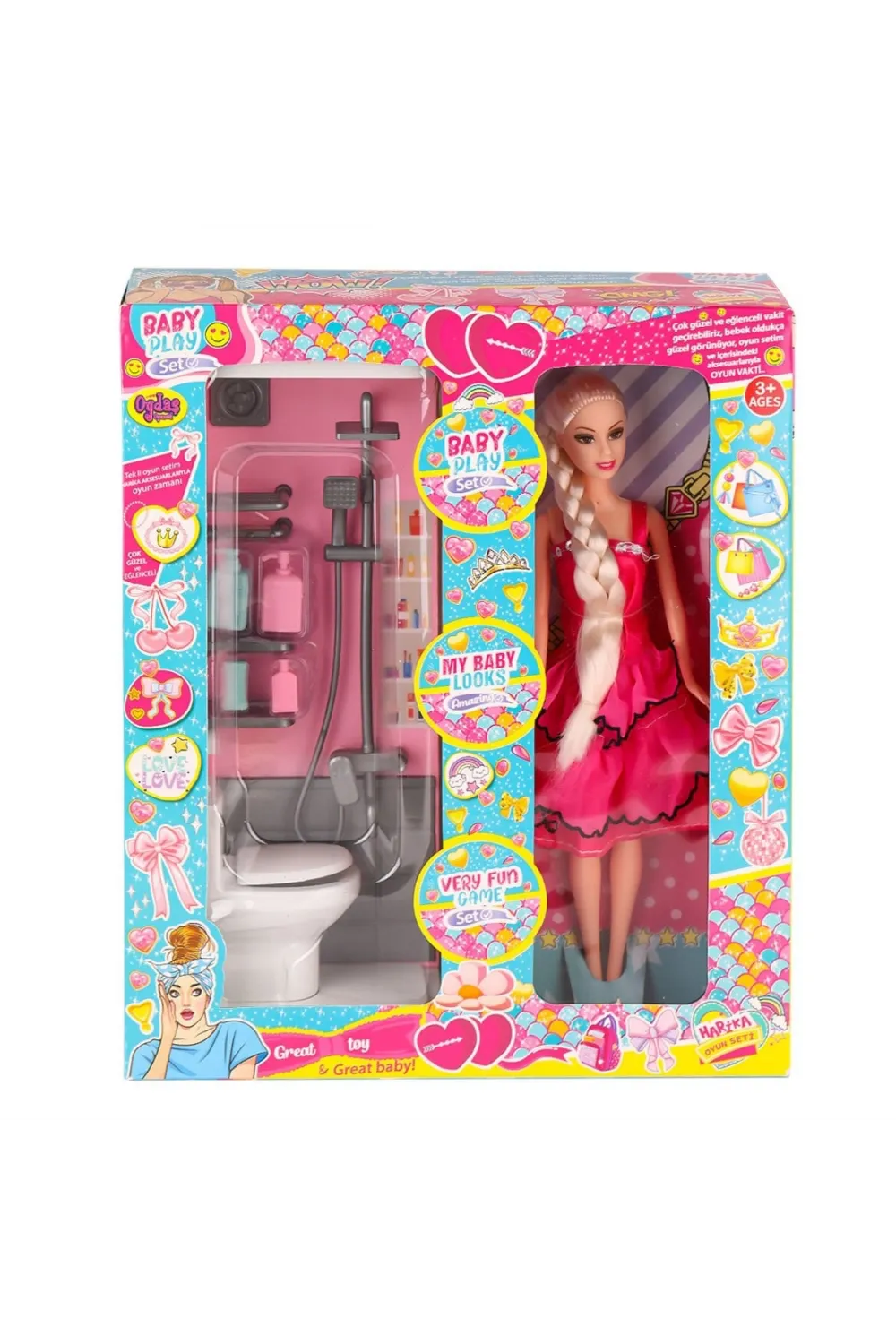 OYD-02387 Bebek ve Banyo Oyun Seti -Oydaş Oyuncak