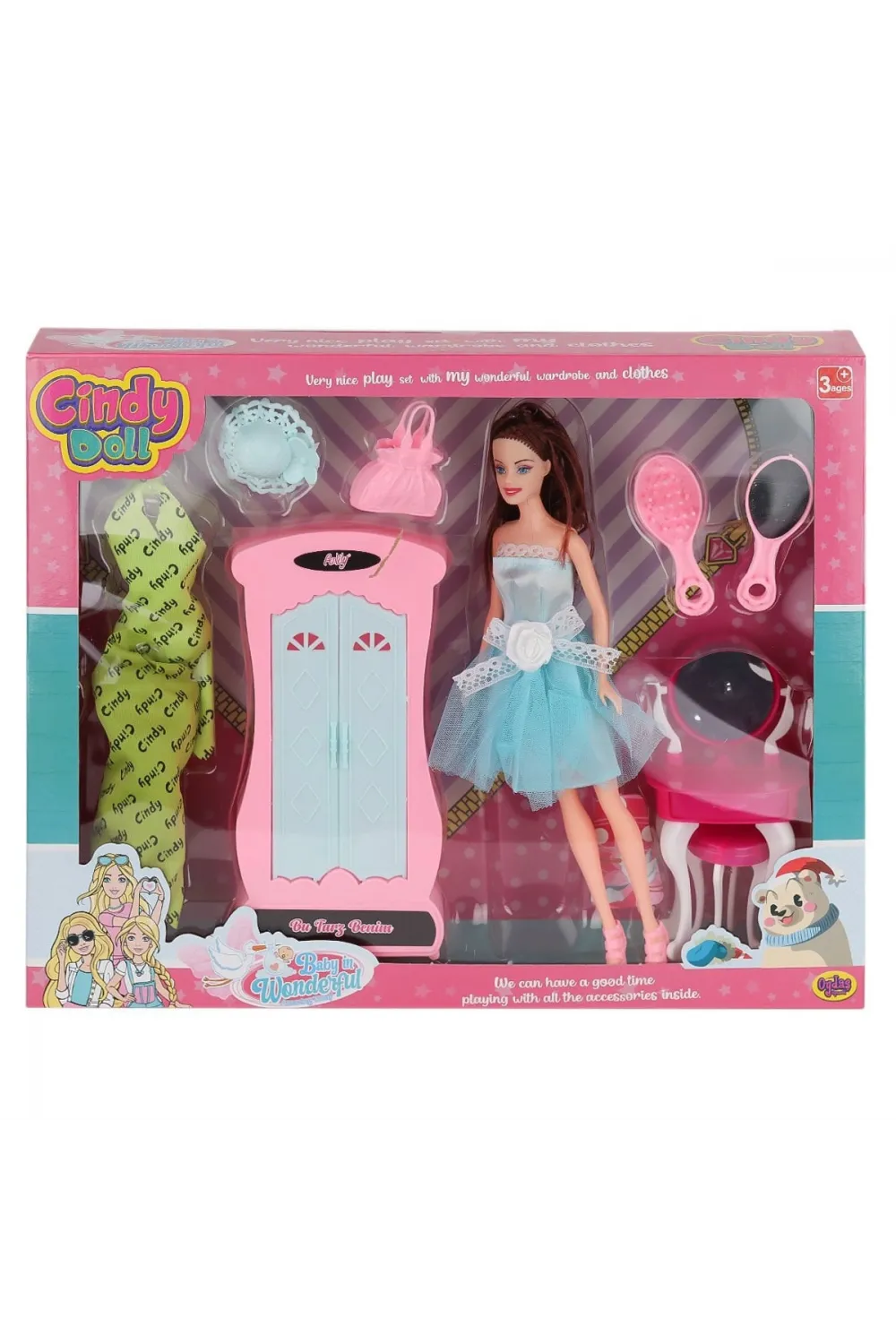 02453 Cindy Doll Dolaplı Makyaj Masalı Bebek -Oydaş Oyuncak
