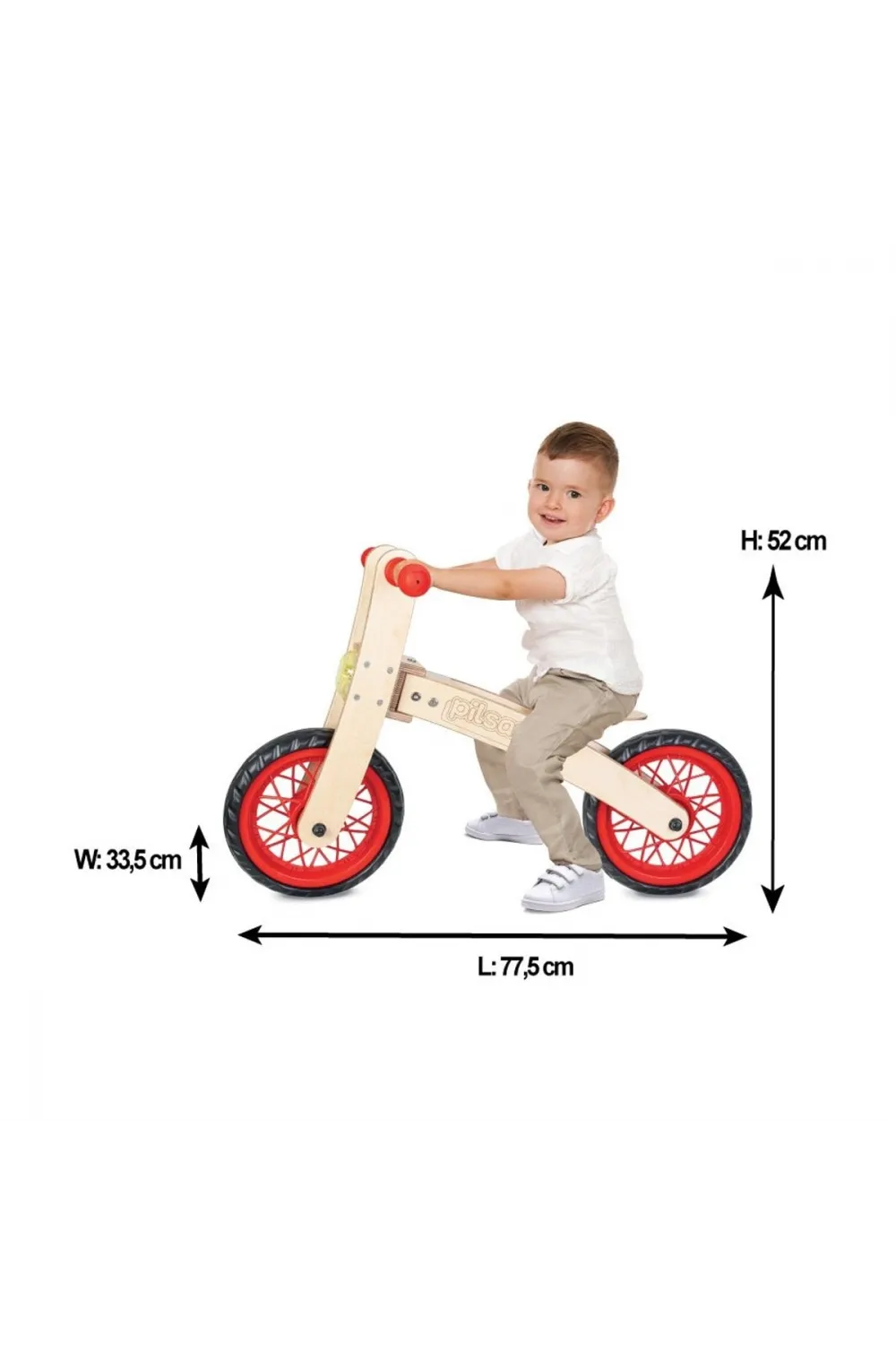 02 001 Pilsan Freestyle Cycle - Ahşap Bisiklet Pedalsız / +24 ay