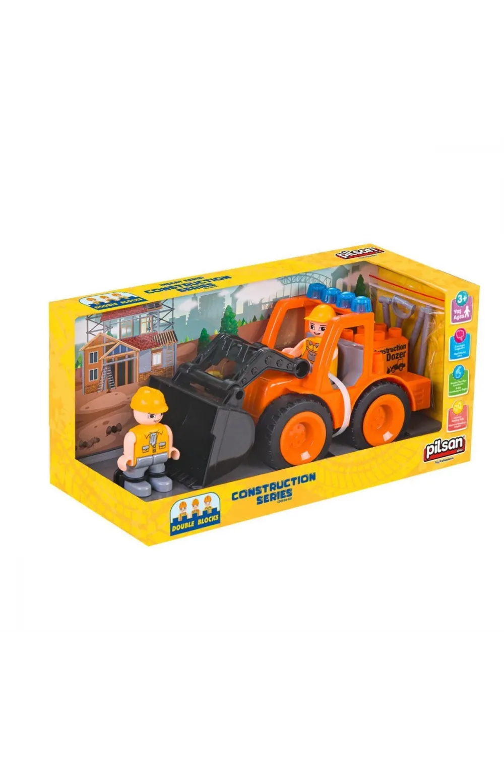 06 533 Double Blocks İş Makineleri Serisi -Pilsan Oyuncak