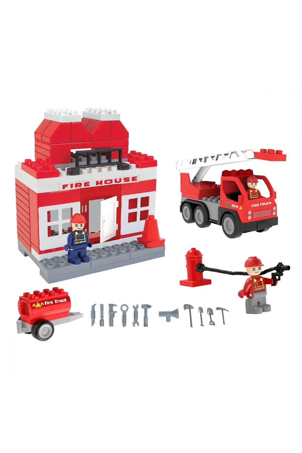 03 610 Double Blocks İtfaiye Seti -Pilsan Oyuncak