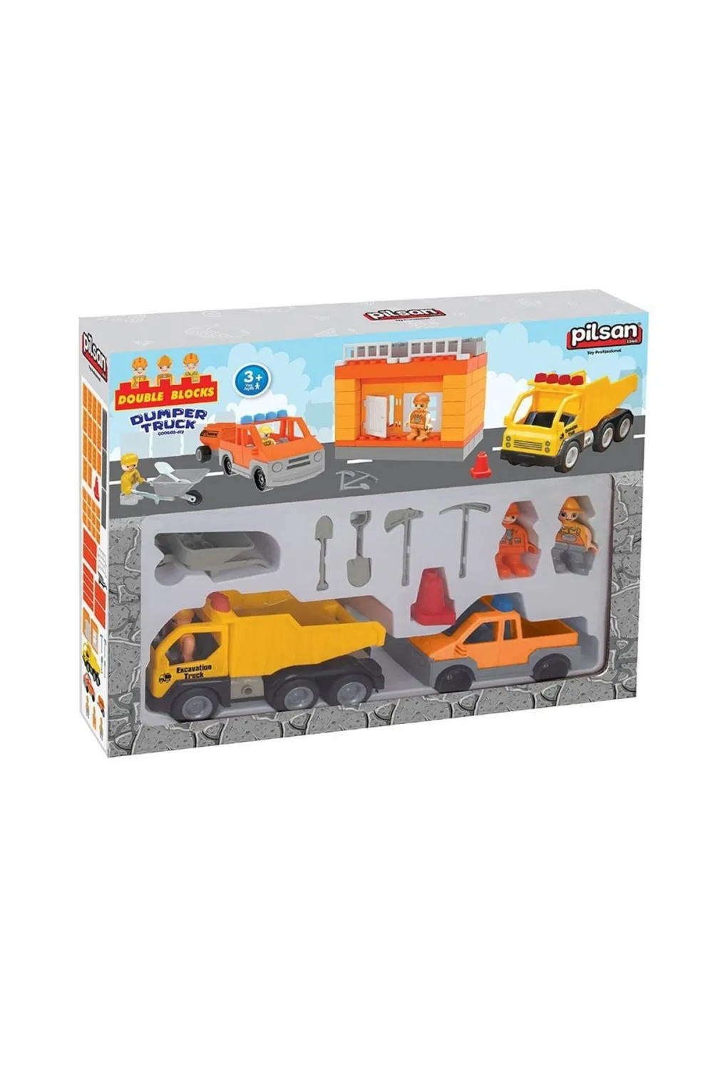 03 612 Double Blocks İnşaat Seti -Pilsan Oyuncak