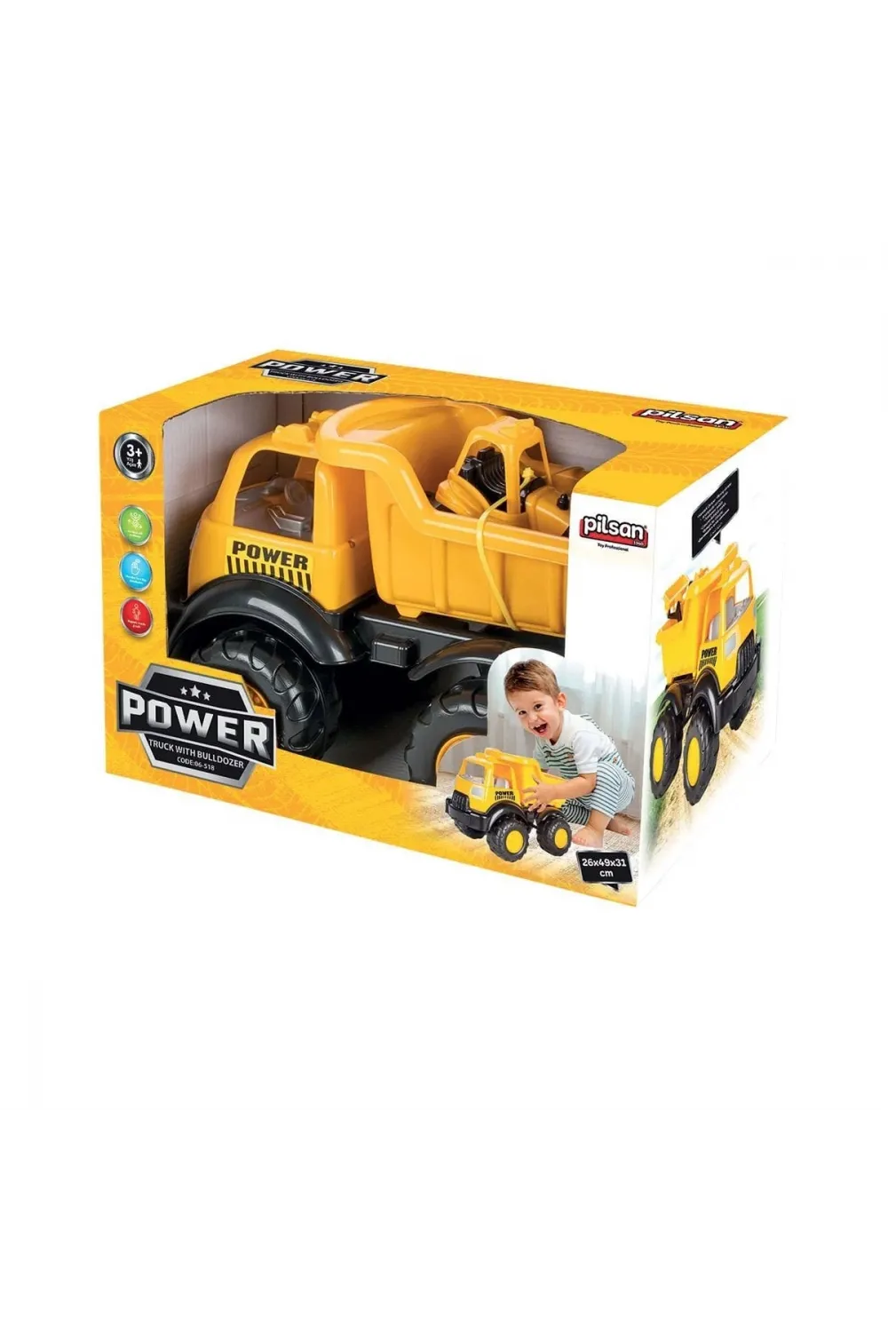 06 518 Power İş Makineli Kamyon -Pilsan Oyuncak