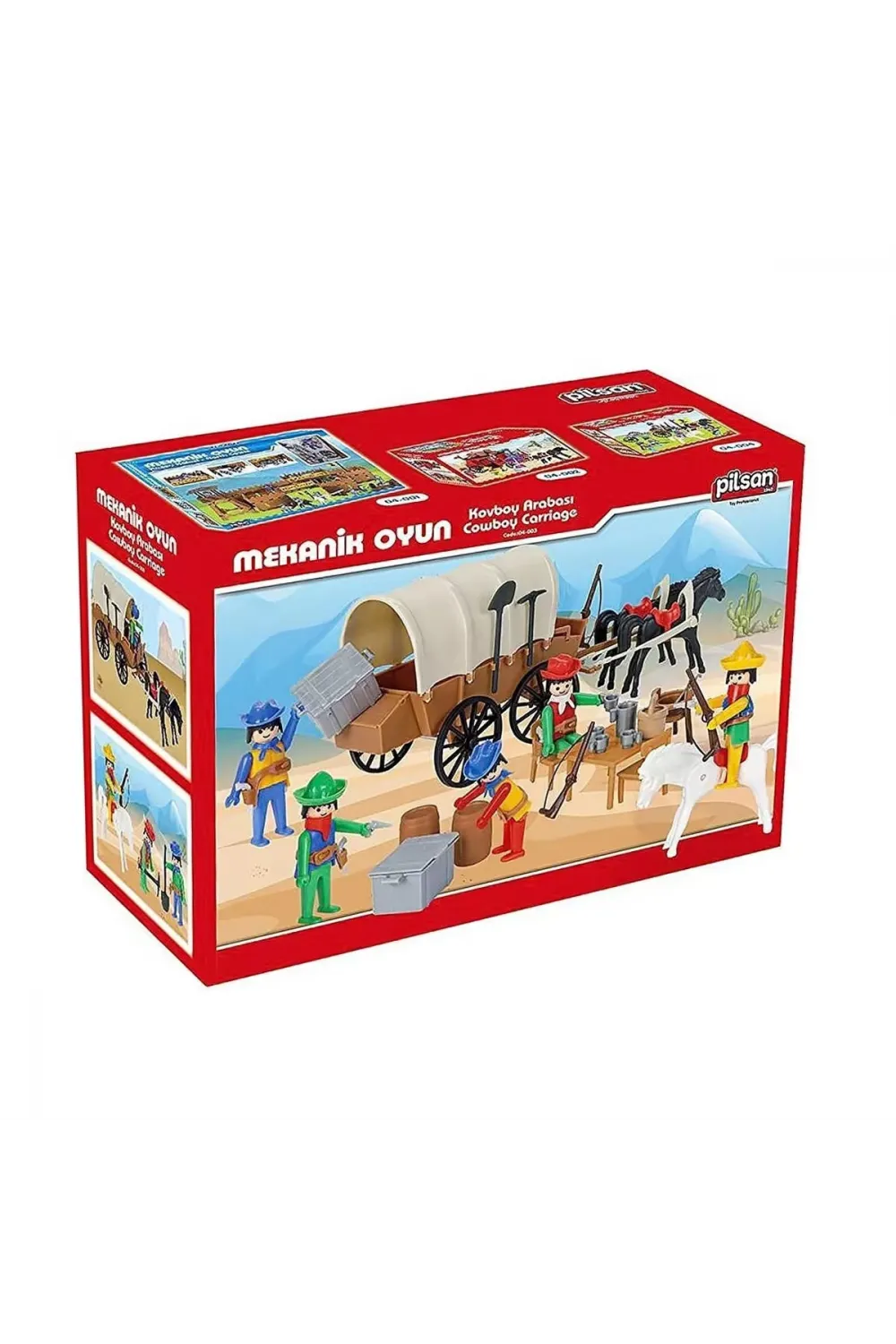 04 003 Mini Mekanik Seri 3 Kovboy Arabası -Pilsan Oyuncak