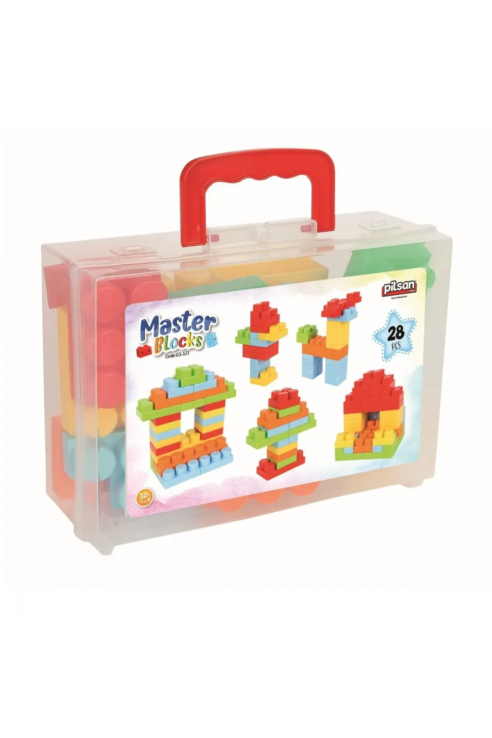 03 577 Master Bloklar 28 Parça Çantalı -Pilsan Oyuncak