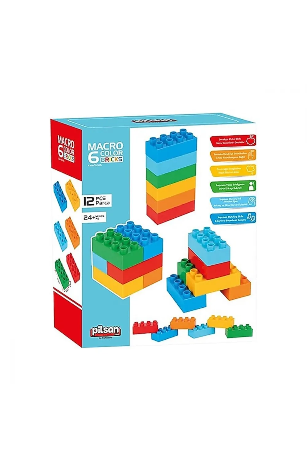 03 555 MAKRO 6 RENKLİ TUĞLA BLOKLAR