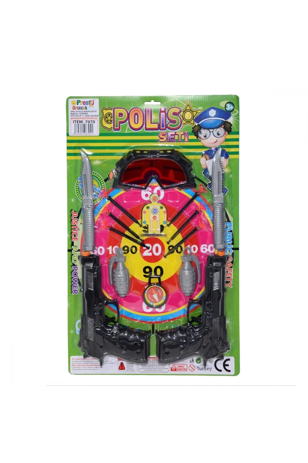 FAB 7070  EL BOMBALI POLİS SETİ KARTELA