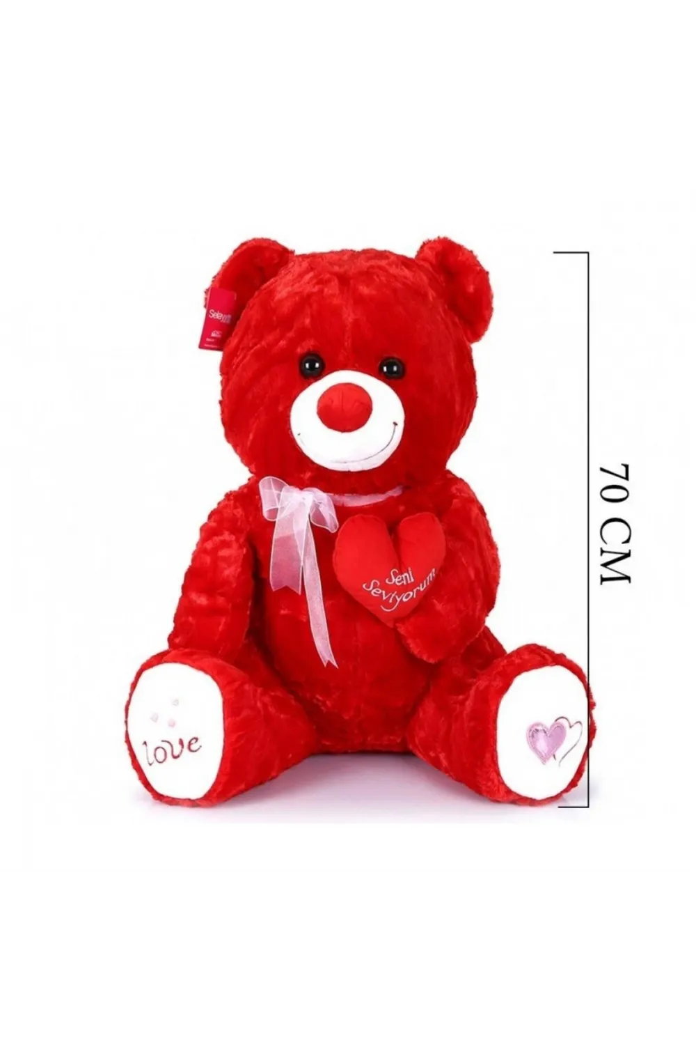 1054 KRM TIKIL AYI 70 CM KIRMIZI