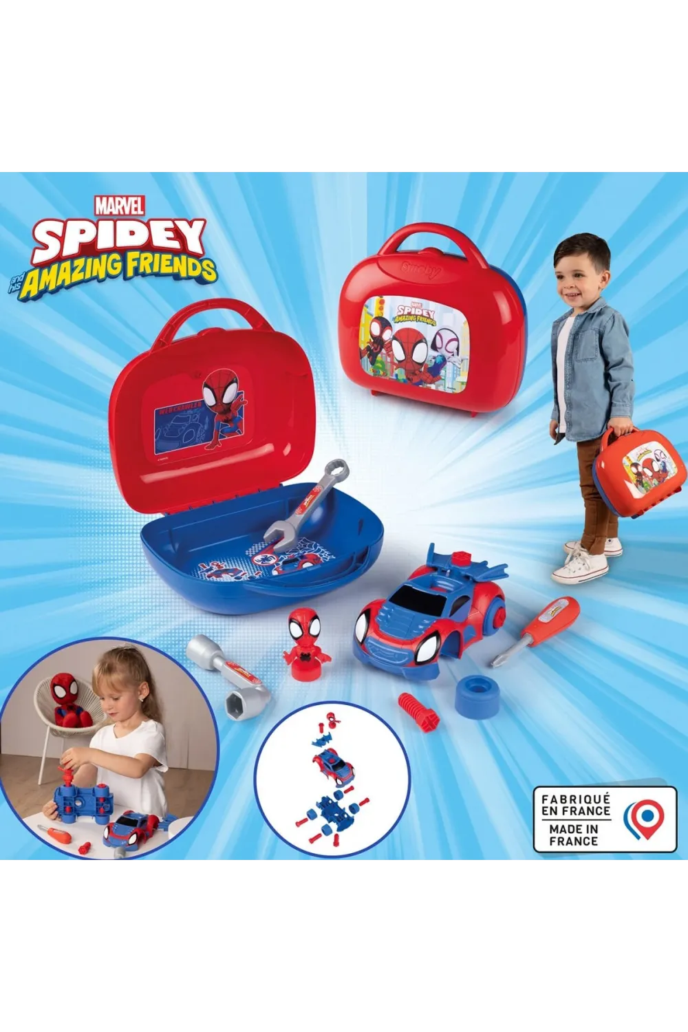 7600360905 Smoby Spidey Alet Kutusu Oyun Seti +3 ay