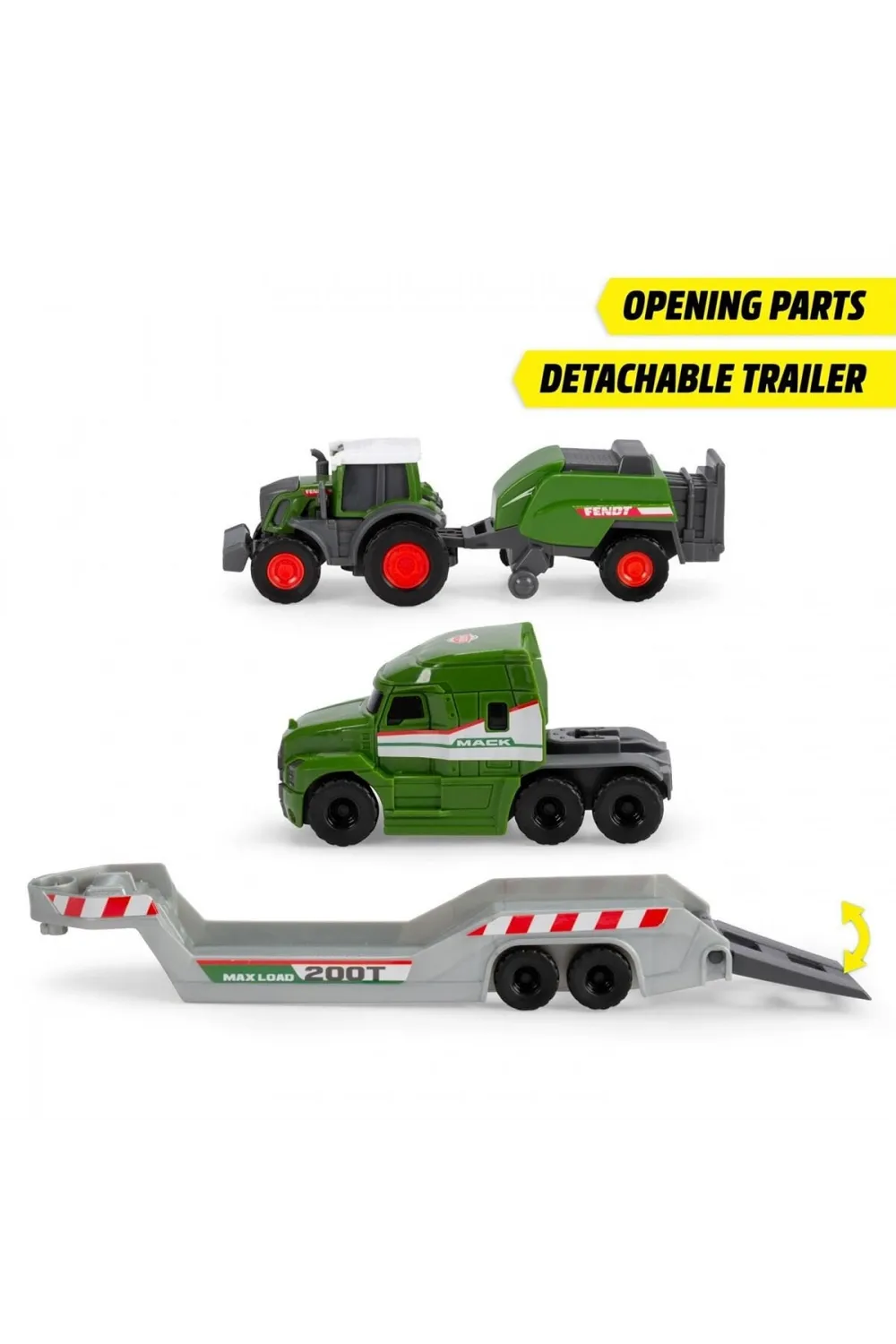 203735006 Fendt Micro Farm Truckfreewheel Mack Truck trailer with Fendt tract