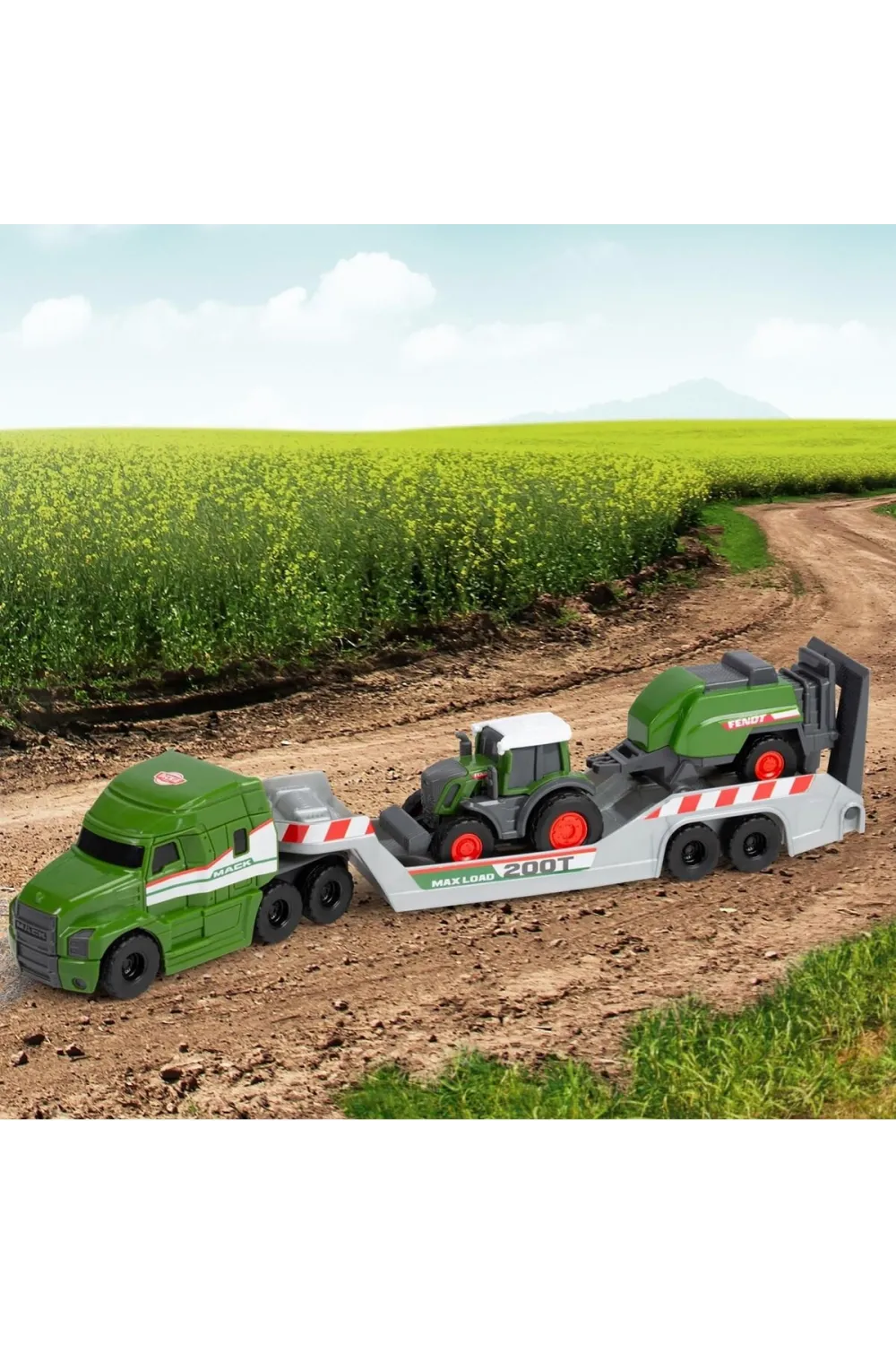 203735006 Fendt Micro Farm Truckfreewheel Mack Truck trailer with Fendt tract