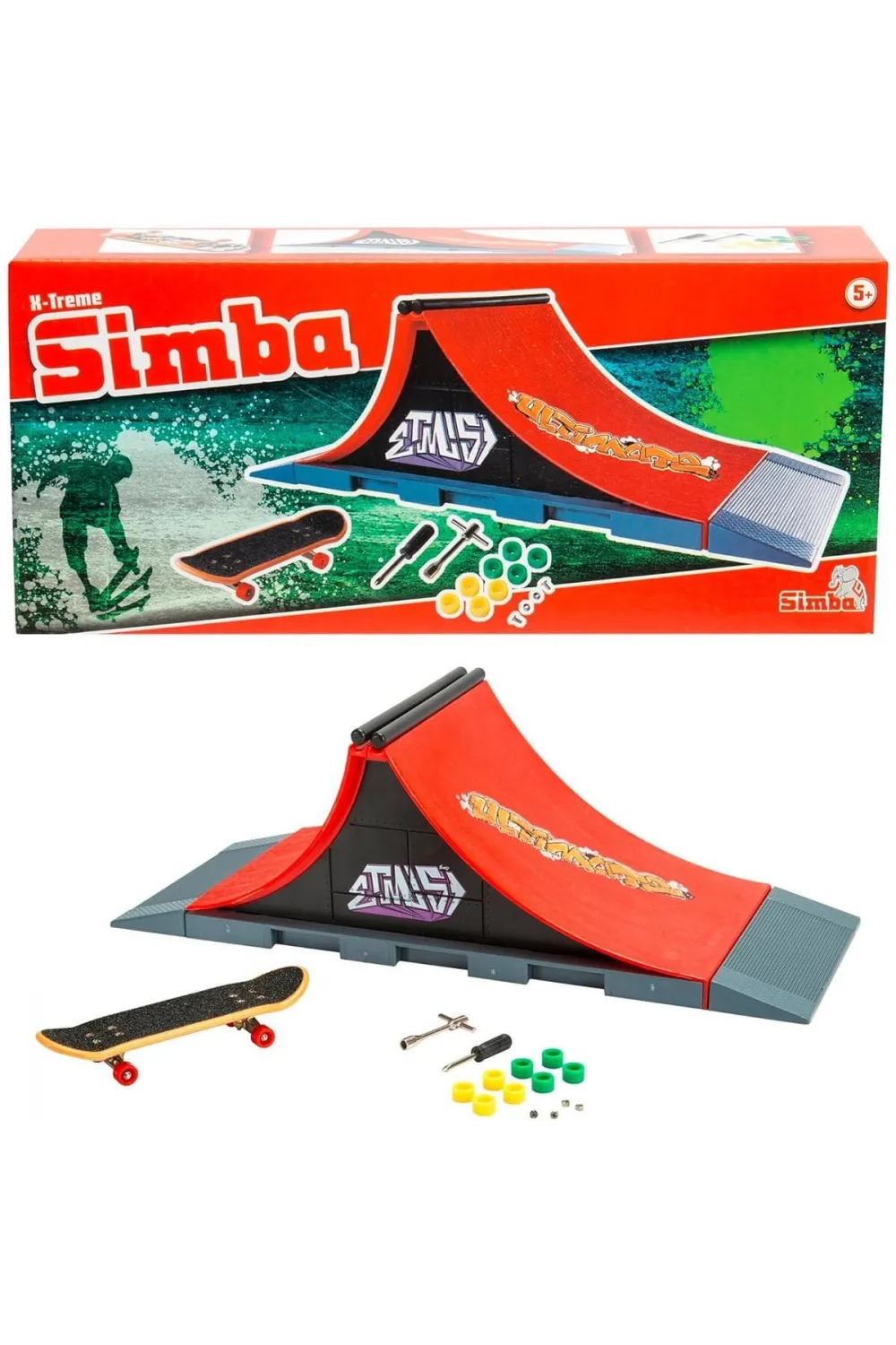 103304654 Finger Skateboard Ramp Ultimateramp 27x10x9cm skateboard 8 spare
