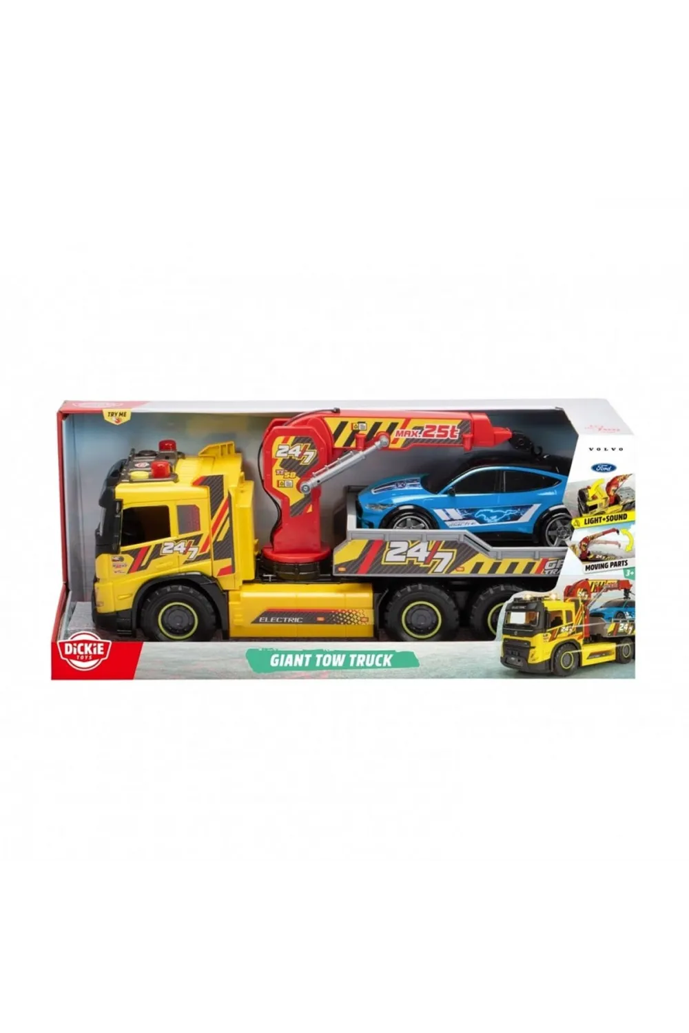 203749039 Giant Tow TruckVolvo FMX freewheel light sound manual crane and