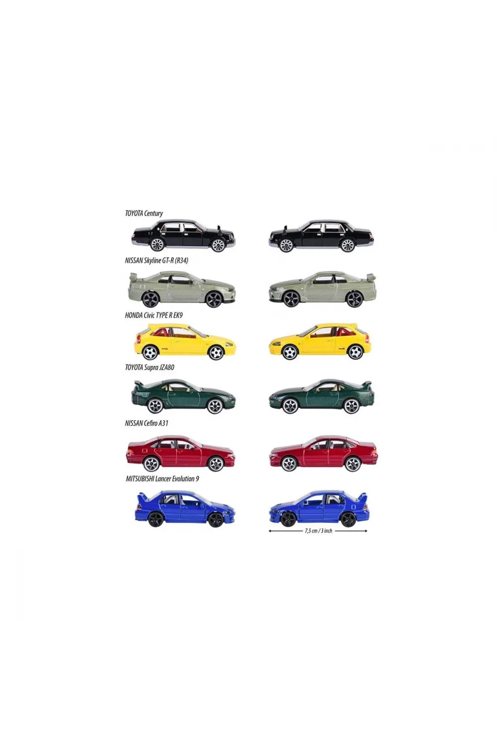 8502100000 JDM Legends Premium Cars, 6-asst.freewheel, die-cast, 1 opening pa(Belirtilen fiyat, tekli satış için adet fiyatıdır.)
