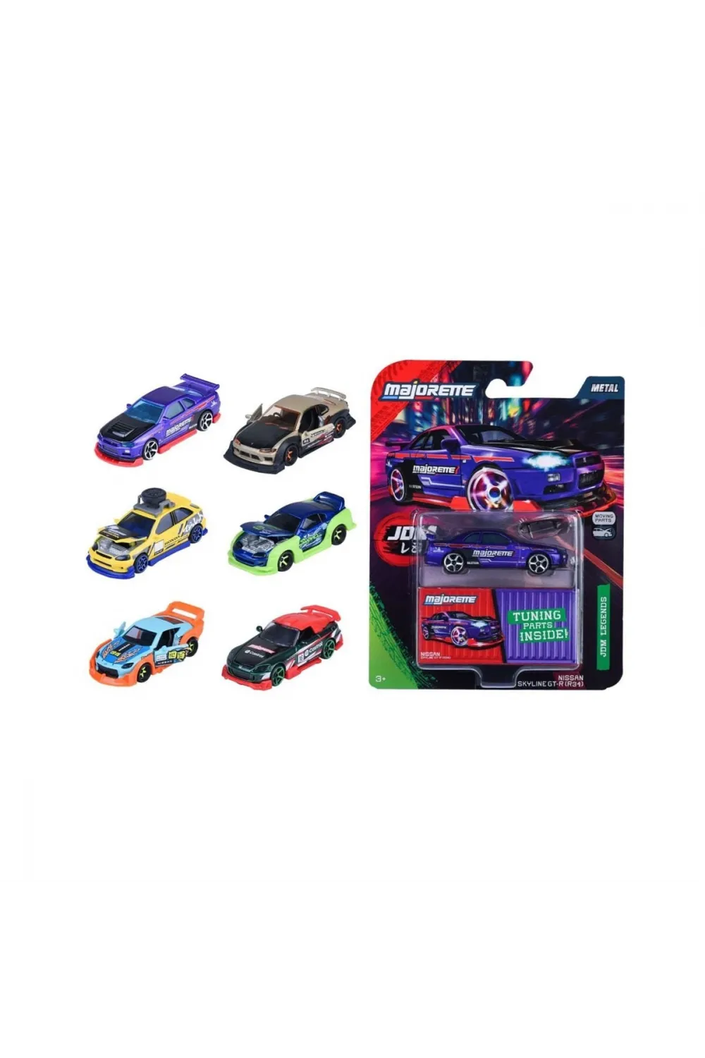 8504101001 JDM Legends Deluxe Cars, 6-asst.freewheel, die-cast, opening and t(Belirtilen fiyat, tekli satış için adet fiyatıdır.)