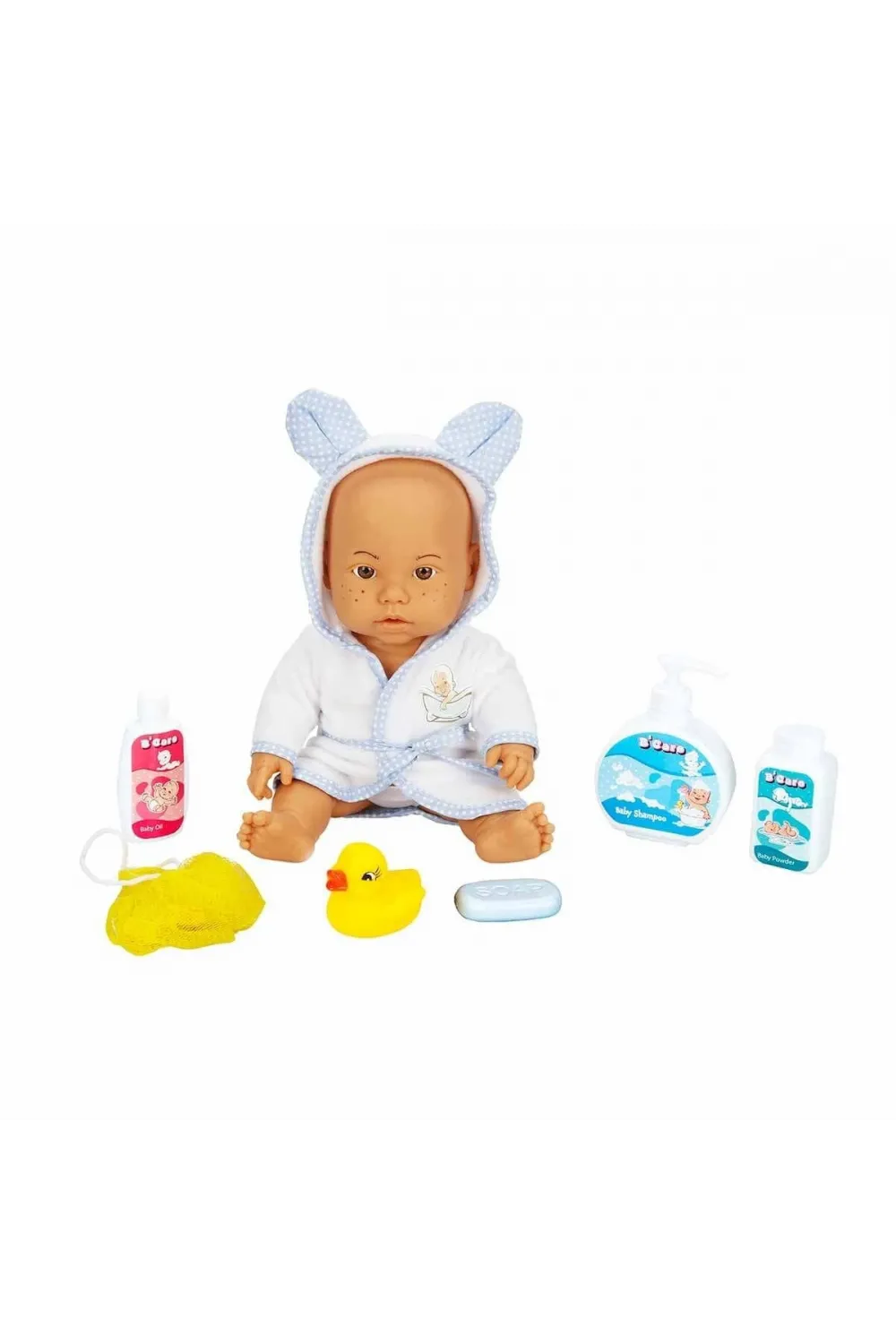 030031 Sunman, Bebelou Banyo Zamanı Bebek Seti, 35 cm / +3 yaş