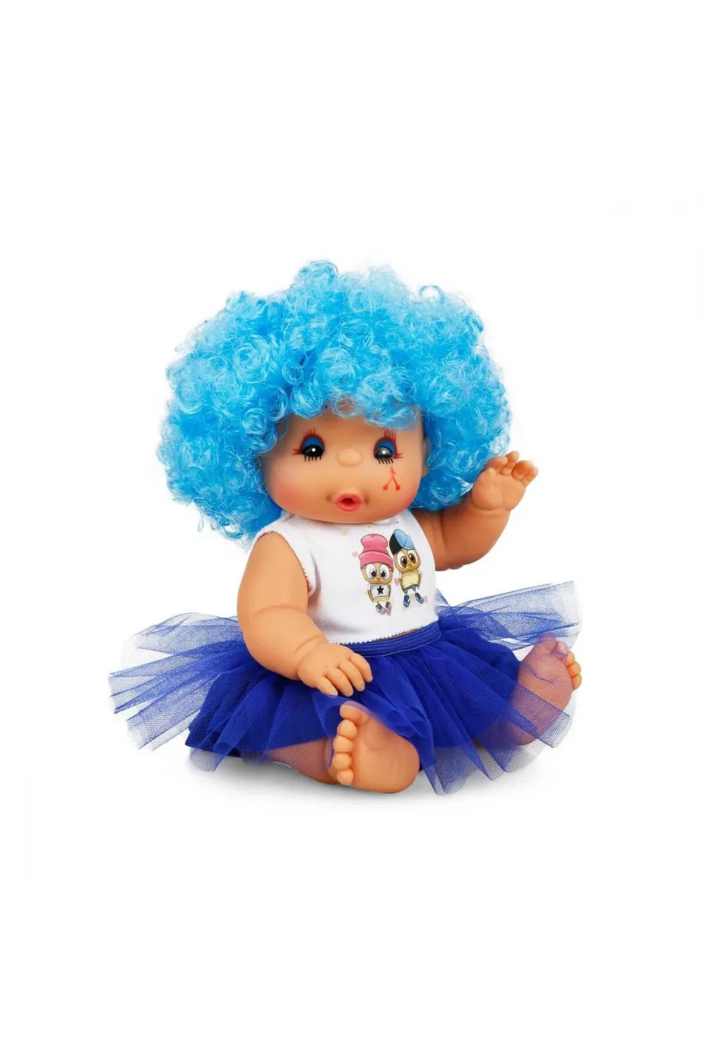 20040 Afro Kıvırcık Saçlı Bebek 23 cm -Sunman
