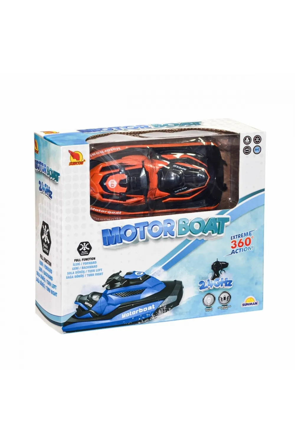 3328 Kumandalı Işıklı Motorboat 2.4GHz -Sunman