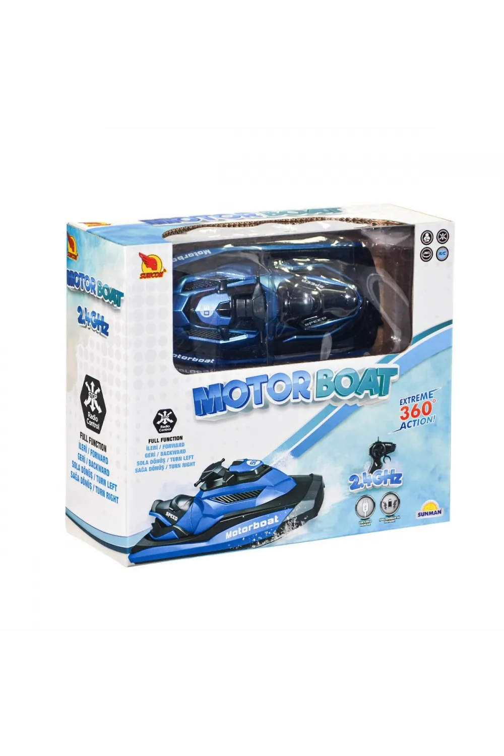 3328 Kumandalı Işıklı Motorboat 2.4GHz -Sunman